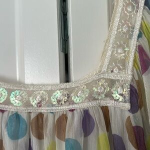 Colorful Polka Dot Dress with Sequin Detail